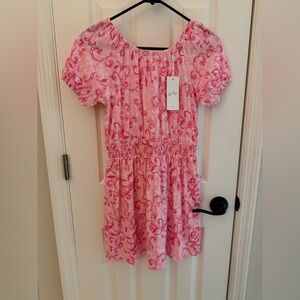 New Lilly Pulitzer Wyndmoor Dress Girls XL 12-14 Conch Shell Pink